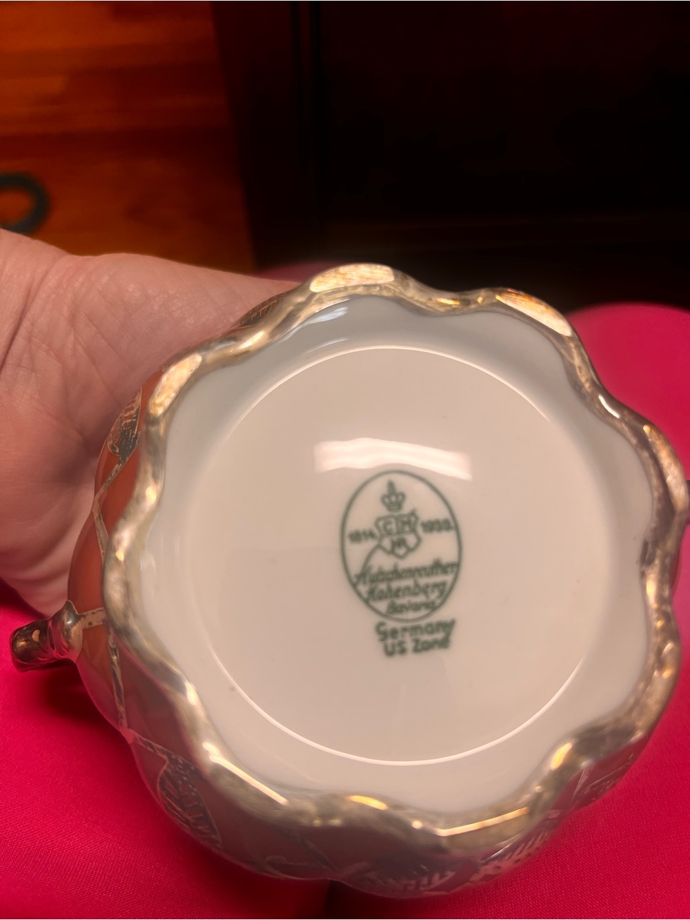 Rosenthal White Porcelain Creamer with Gold Trim